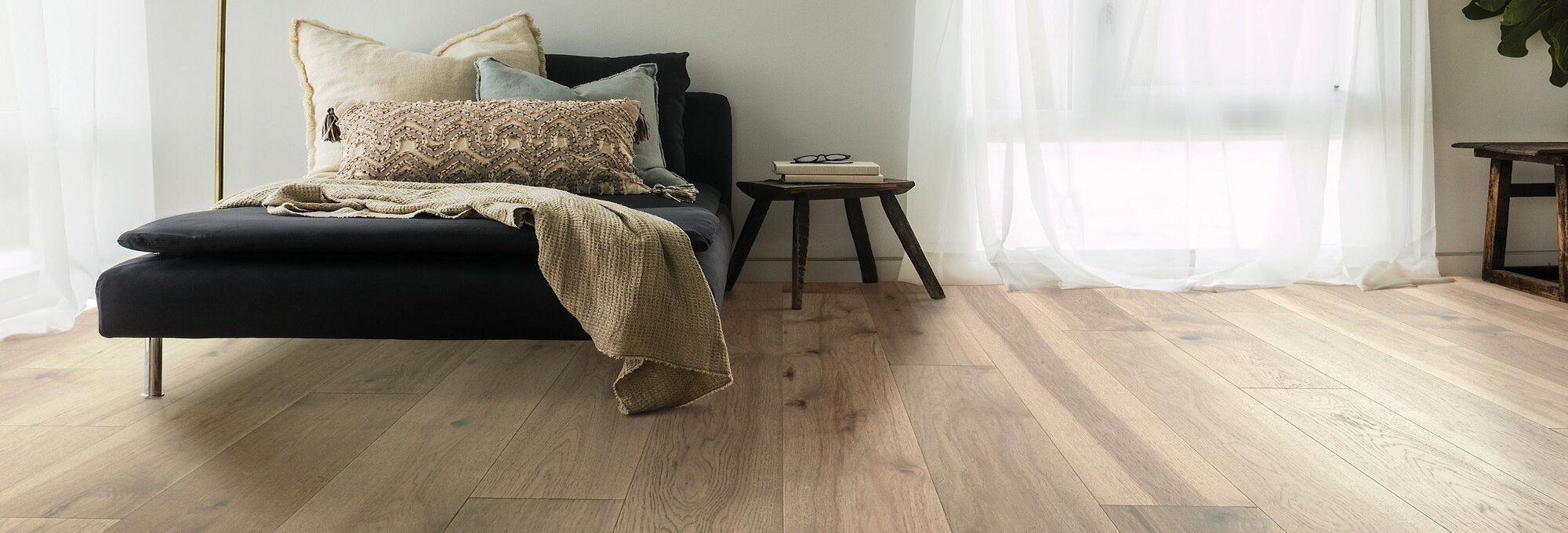 Bedroom with hardwood flooring from Success Floor Covering LLC in Oakland, MD